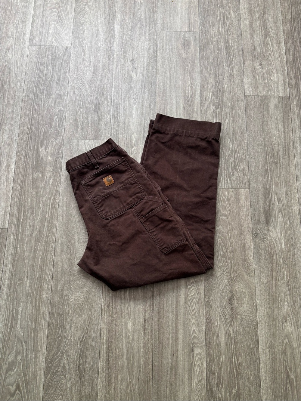 Vintage Y2K Carhartt Dark Brown Carpenter Pants 32x31 Workwear